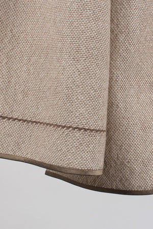 Bufanda de alpaca cruda con raya