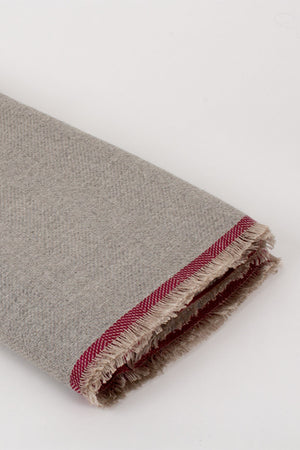 Manta de alpaca y lino con raya