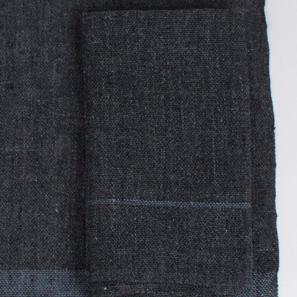 Mantel individual con servilleta en dos azules, hecho a mano en España, de ÁBBATTE