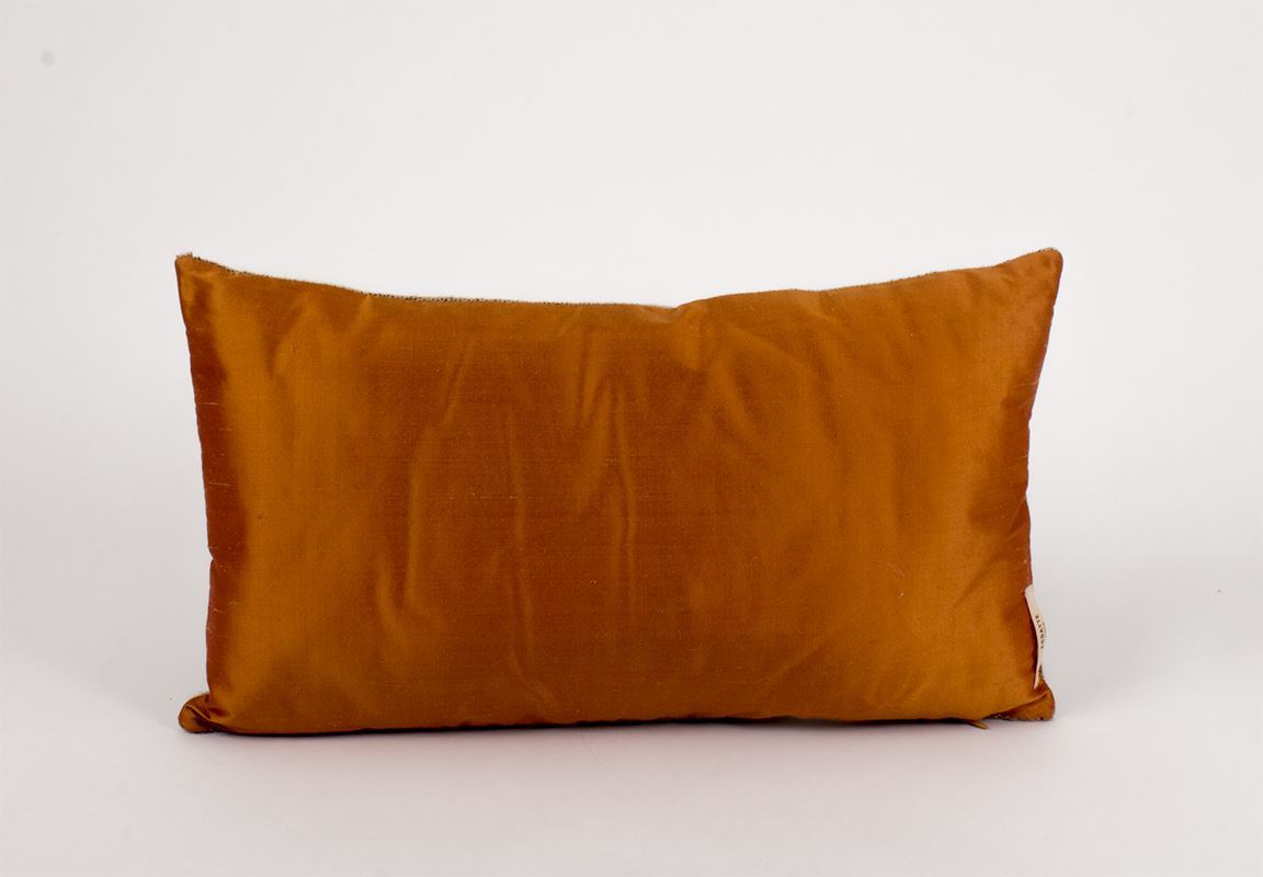Almohadón de Lino multicolor con trasera de seda