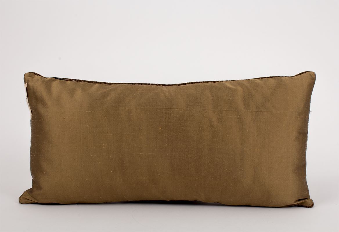 Almohadón de Lino multicolor con trasera de seda