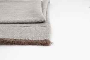 Chal de Alpaca gris niebla