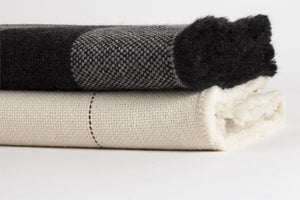 Manta de Alpaca antracita con gris