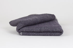 Manta de Alpaca Baby con Seda púrpura y gris niebla