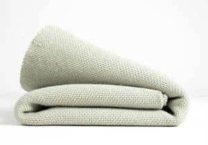 Manta de Alpaca con Lana Merino verde claro