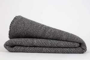 Manta de Alpaca gris lluvia y marengo