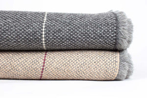 Manta de Alpaca gris lluvia y marengo