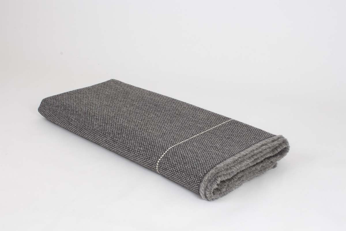 Manta de Alpaca gris lluvia y marengo