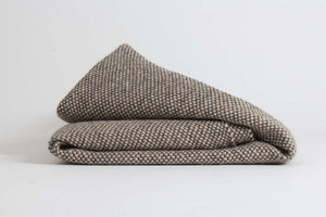 Manta de Alpaca gris marengo con nuez