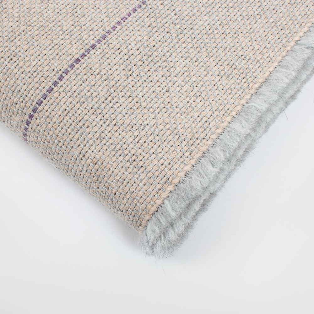 Manta de Alpaca gris niebla y nuez tostada