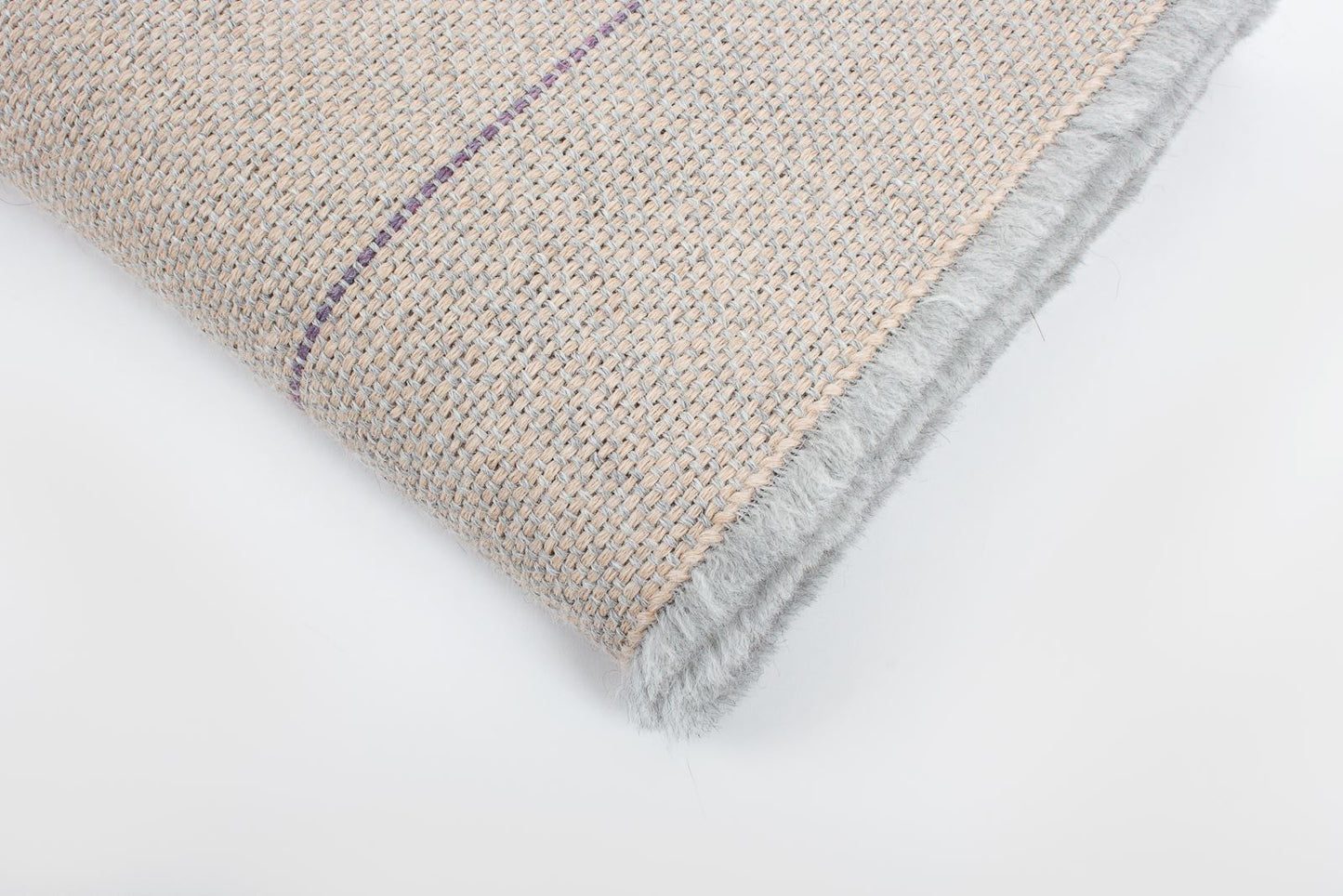 Manta de Alpaca gris niebla y nuez tostada