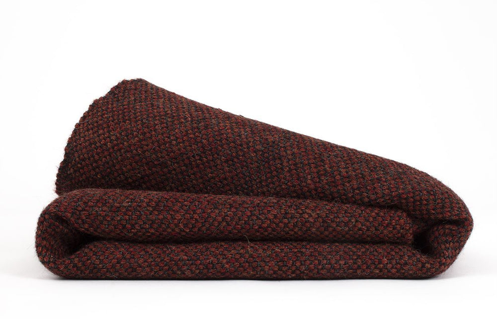 Manta de Alpaca rojo caldero