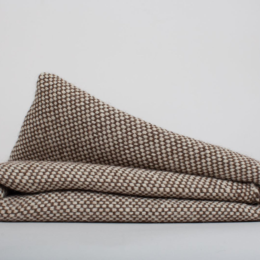 Manta de Alpaca tabaco y cruda