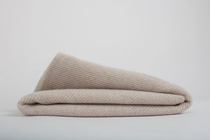 Manta doble faz de Cashmere crudo