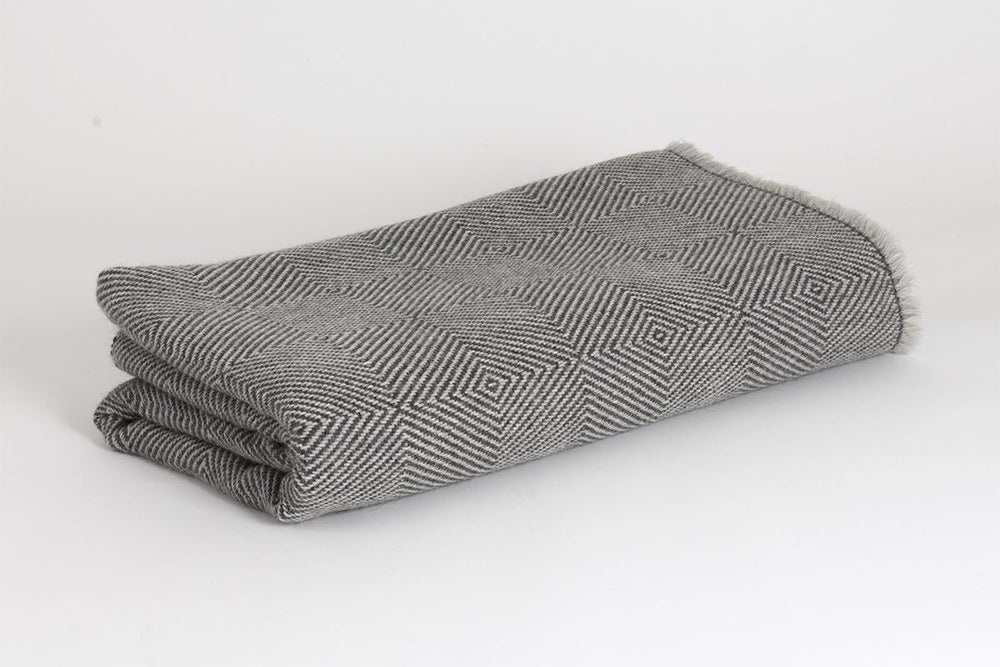 
                  
                    Manta en Ojo de Ganso de Alpaca gris marengo
                  
                